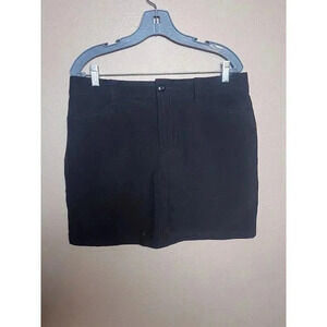 Eddie Bauer Travex Skort Skirt Solid Black Size 10